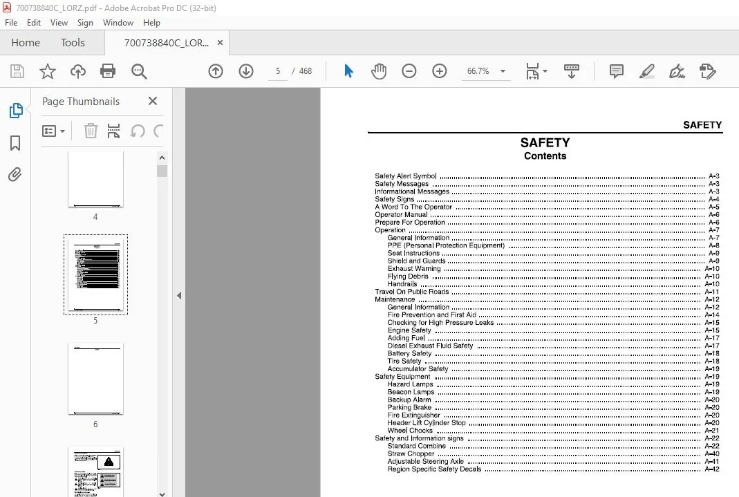 Challenger 530C CE Combine Operator Manual 700738840C - PDF DOWNLOAD - Image 3