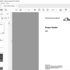 Challenger 5400 Draper Header Workshop Service Manual 79037259A - PDF DOWNLOAD