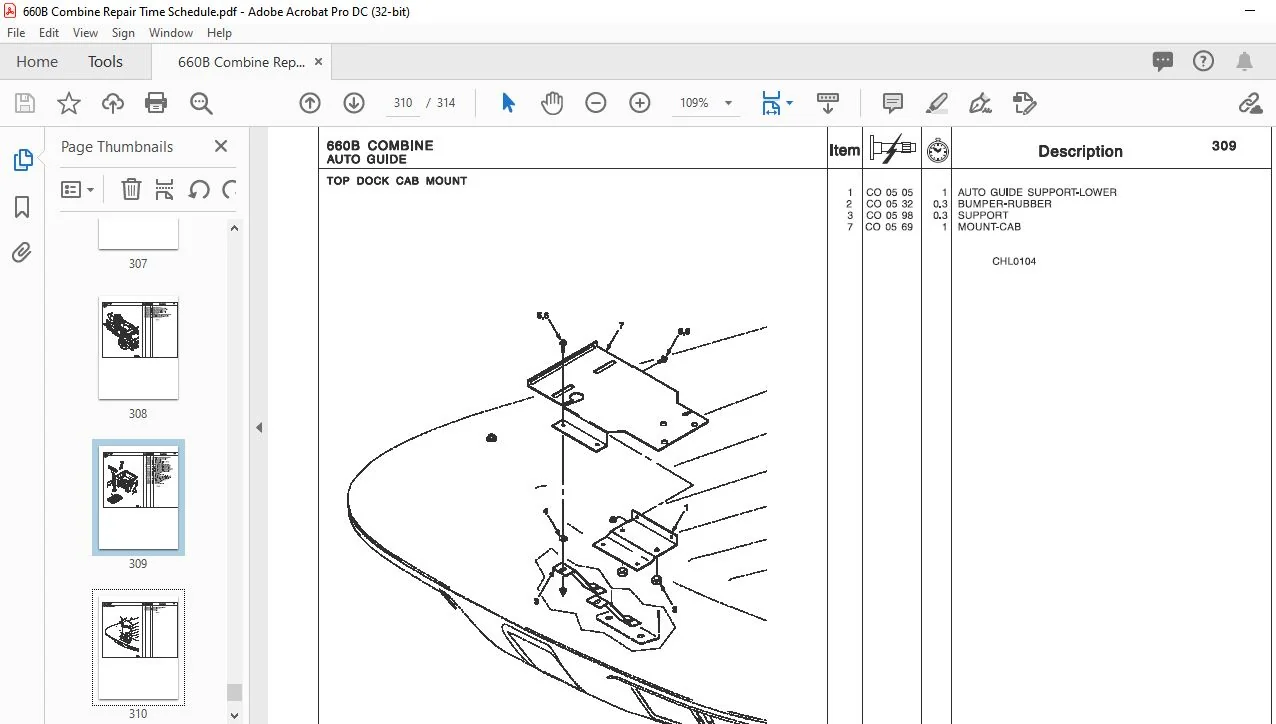 Challenger 660B Combine Repair Time Schedule Manual 79033147B - Image 4
