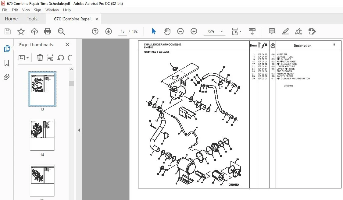 Challenger 670 Combine Repair Time Schedule Manual - PDF DOWNLOAD - Image 4