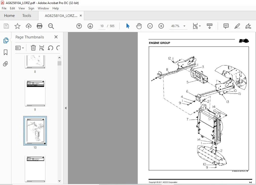 Challenger EU Applicator 3244 Terragator Chassis Repair Time Schedule_AG625810A - PDF DOWNLOAD - Image 4