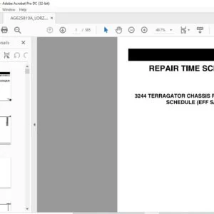Challenger EU Applicator 3244 Terragator Chassis Repair Time Schedule_AG625810A - PDF DOWNLOAD