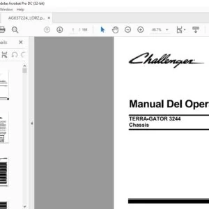 Challenger EU Applicator TERRA-GATOR 3244 Chassis Manual Del Operador - (SPANISH)