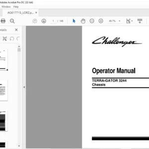 Challenger EU Applicator TERRA-GATOR 3244 Chassis Operator Manual - PDF DOWNLOAD