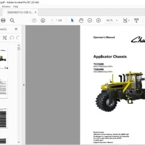 Challenger EU Applicator TG7300B TG8300B Chassis Operator's Manual - PDF DOWNLOAD