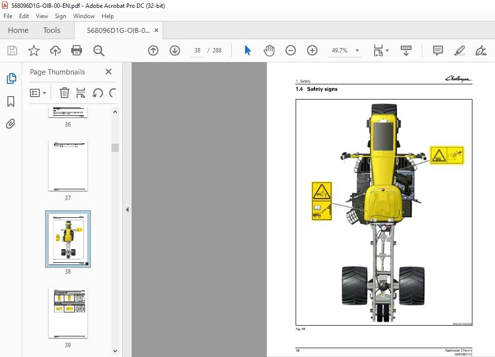 Challenger EU Applicator TG7300B TG8300B Chassis Operator's Manual - PDF DOWNLOAD - Image 4