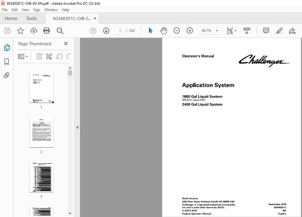 Challenger EU Applicators 1800 2400 Gallons Flotation System Operator’s Manual - PDF DOWNLOAD - Image 2