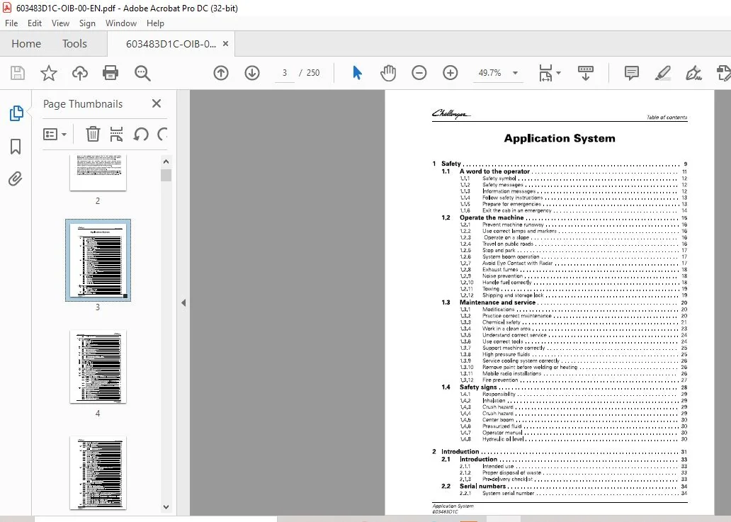 Challenger EU Applicators 1800 2400 Gallons Flotation System Operator’s Manual - PDF DOWNLOAD - Image 3