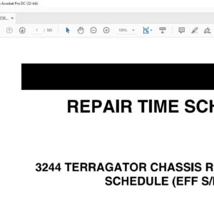 Challenger EU Applicators 3244 TerraGator Chassis Repair Time Schedule Manual AG625810A