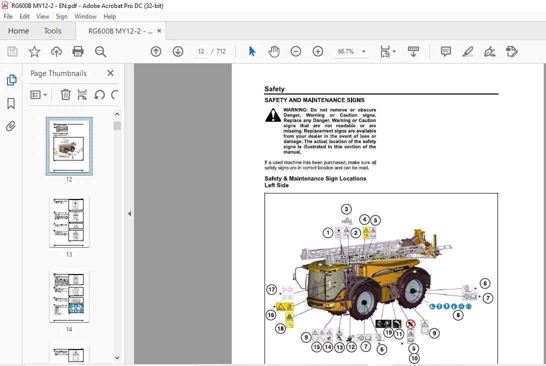 Challenger EU Applicators 635B 645B 655B RoGator Chassis & System Service Manual 639371 - Image 4