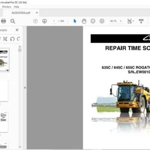 Challenger EU Applicators 635C 645C 655C ROGATOR 2014 Repair Time Schedule Manual - PDF DOWNLOAD