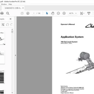 Challenger EU Applicators 700 Gallons Liquid System Operator's Manual - PDF DOWNLOAD