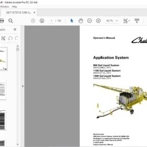 Challenger EU Applicators 900 1100 1300 Gallons Liquid System Operator’s Manual - PDF DOWNLOAD