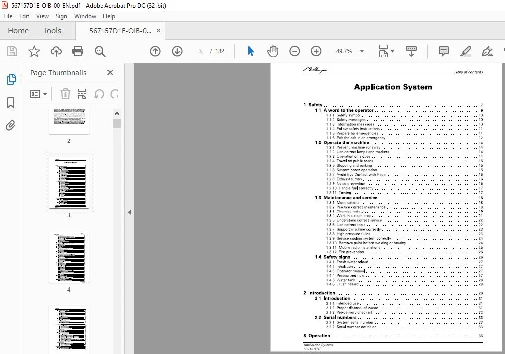 Challenger EU Applicators 900 1100 1300 Gallons Liquid System Operator’s Manual - PDF DOWNLOAD - Image 3