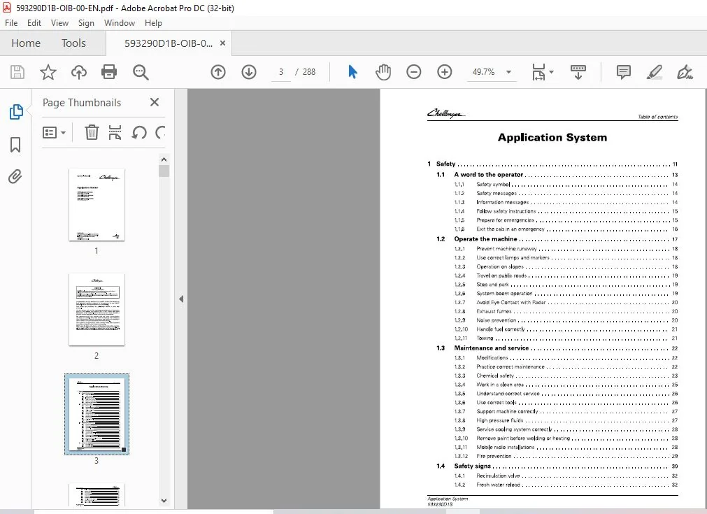 Challenger EU Applicators 900 1100 1300 Gallons Row Crop System Operator’s Manual - PDF DOWNLOAD - Image 3