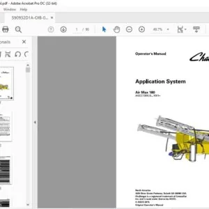 Challenger EU Applicators Air Max 180 Row Crop System Operator’s Manual 590932D1A