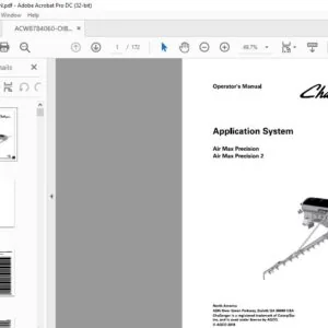 Challenger EU Applicators Air Max Precision TerraGator Application System Operator’s Manual