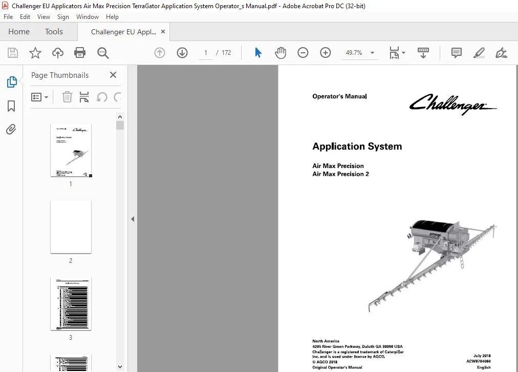 Challenger TerraGator Air Max Precision System Operator Manual PDF - Image 3