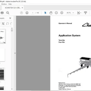 Challenger EU Applicators Air Spreader Twin Bin Four Bin Operator’s Manual ACW8784120