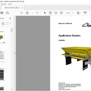 Challenger EU Applicators L4000G4 New Leader Application System Operator’s Manual 591014D1B