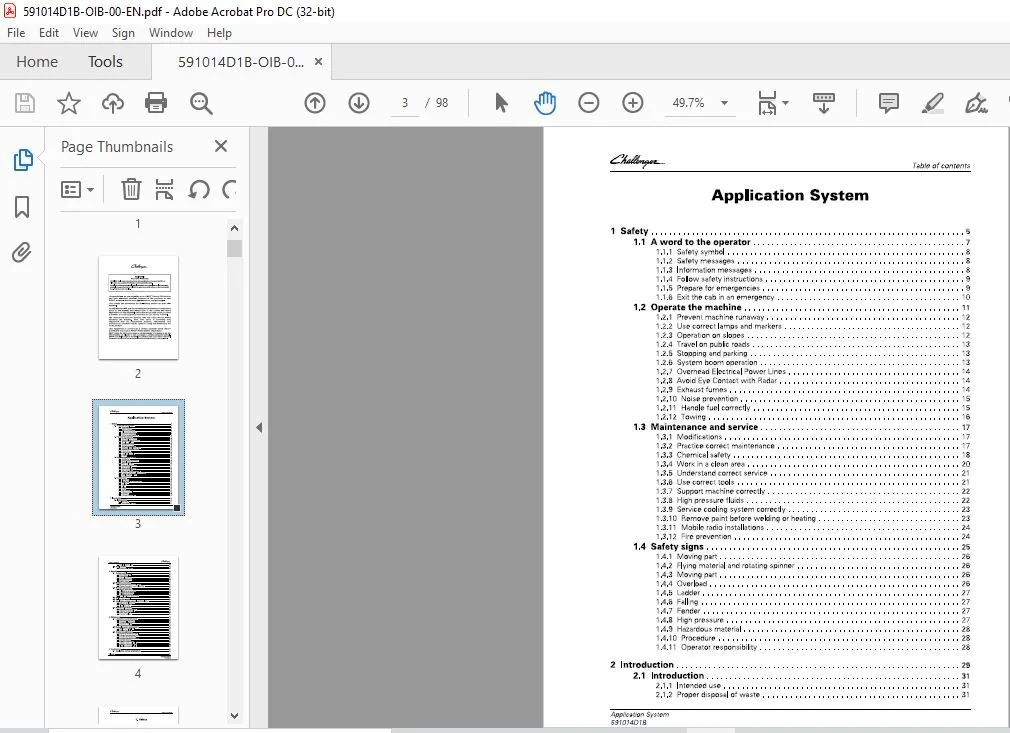 Challenger EU Applicators L4000G4 New Leader Application System Operatorโs Manual 591014D1B - Image 3