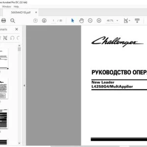 Challenger EU Applicators L4258G4 New Leader MultApplier Row Crop System Operator’s Manual_566944D1B