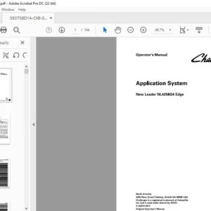 Challenger EU Applicators New Leader NL4258G4 Edge Row Crop System Operator’s Manual