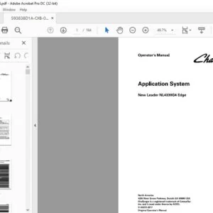 Challenger EU Applicators New Leader NL4330G4 Edge Application System Operator's Manual