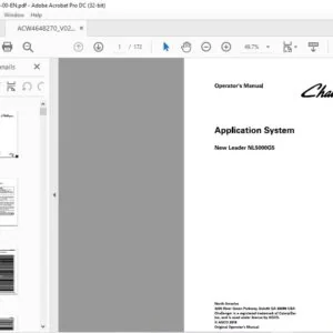 Challenger EU Applicators New Leader NL5000G5 Flotation System Operator’s Manual