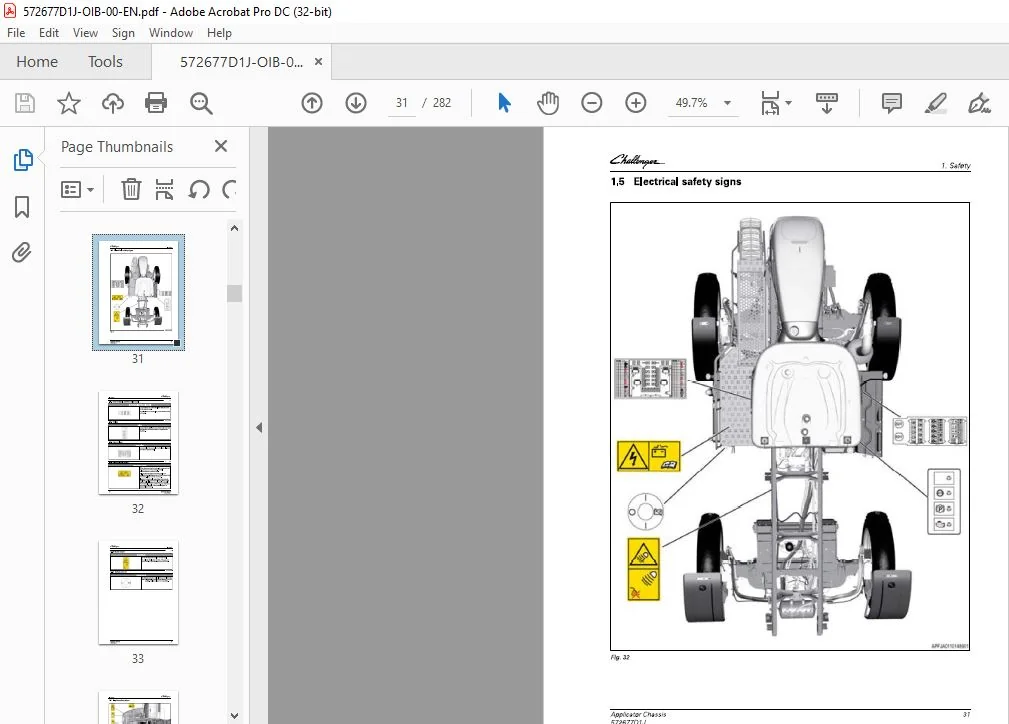 Challenger EU Applicators RG1100B RG1300B RoGator Chassis Operatorโs Manual - Image 3