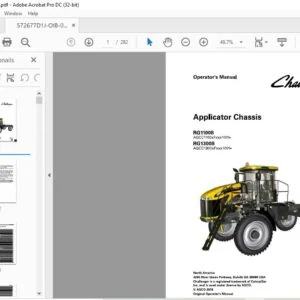 Challenger EU Applicators RG1100B RG1300B RoGator Chassis Operator’s Manual