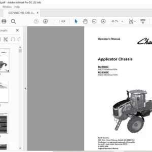 Challenger EU Applicators RG1100C RG1300C RoGator Chassis Operator’s Manual - PDF DOWNLOAD