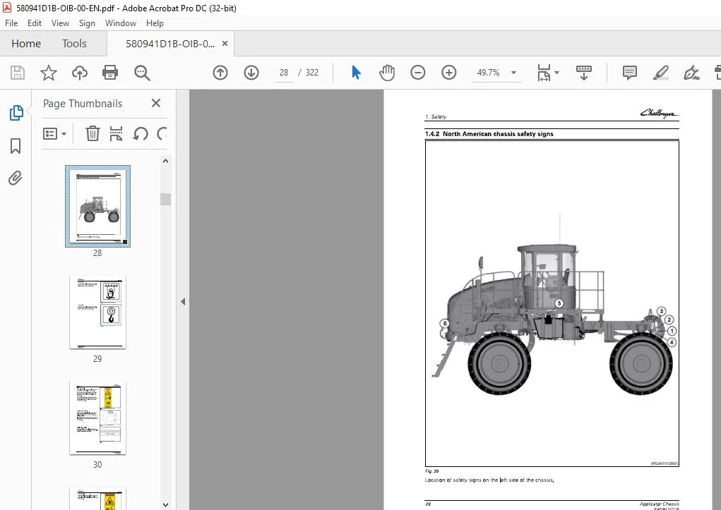 Challenger EU Applicators RG700B RoGator Chassis Operatorโs Manual 580941D1B - PDF DOWNLOAD - Image 3