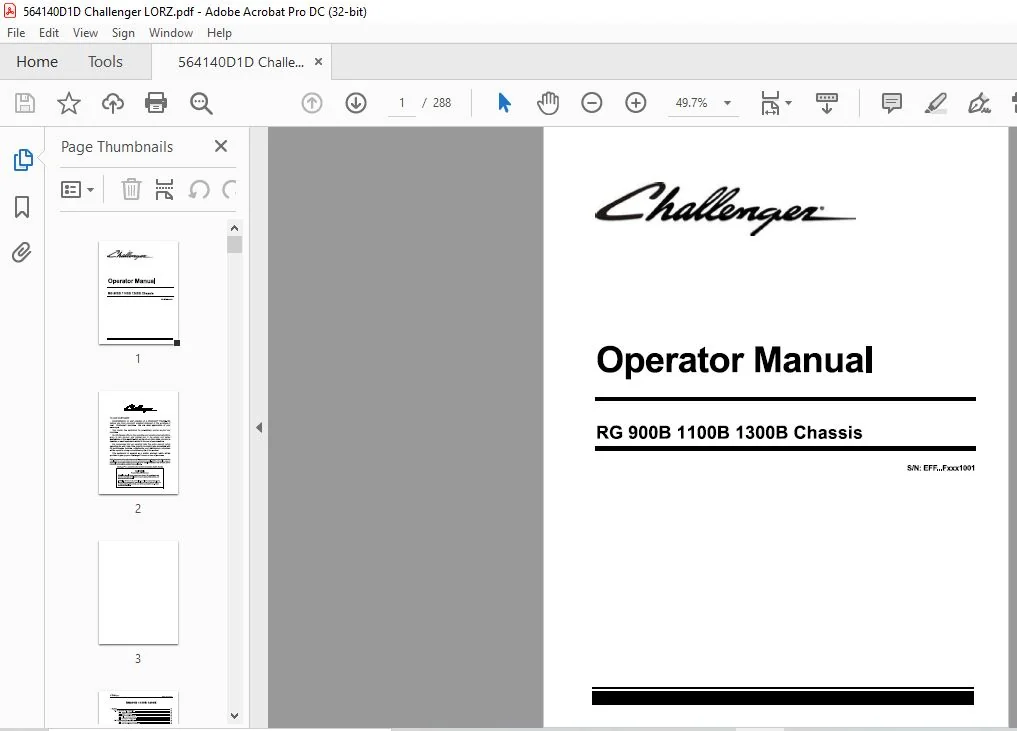 Challenger EU Applicators RG900B RG1100B RG1300B RoGator AP74 AP78 Chassis Operator’s Manual - PDF DOWNLOAD - Image 3