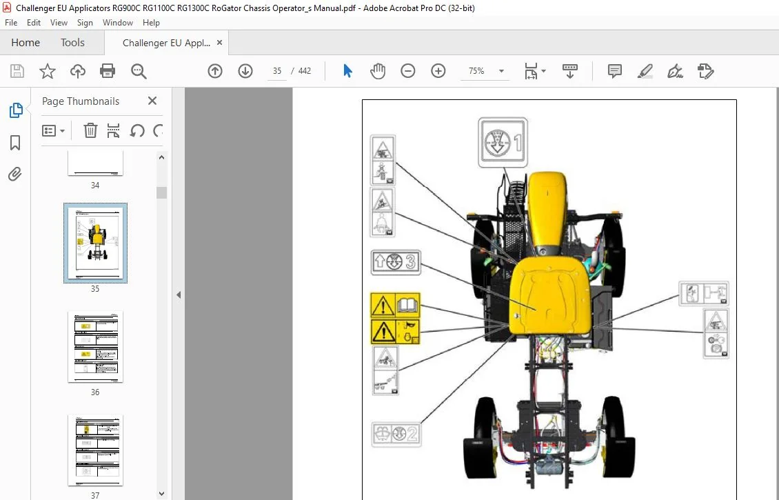 Challenger EU Applicators RG900C RG1100C RG1300C RoGator Chassis Operator’s Manual 599395D1D - Image 4