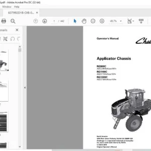Challenger RoGator RG900C RG1100C RG1300C Chassis Operator Manual PDF