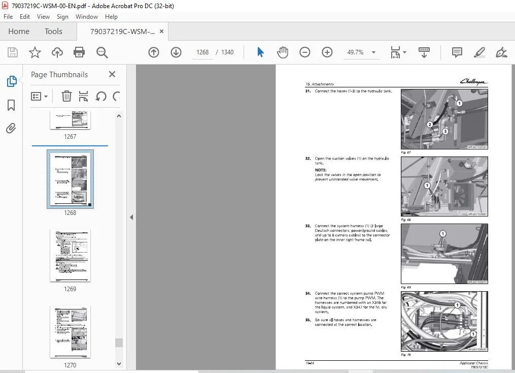 Challenger EU Applicators RG900C RG1100C RG1300C RoGator Chassis Workshop Service Manual - Image 4