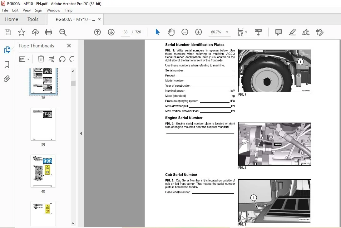 Challenger EU Applicators RoGator 635 645 655 Chassis & System Service Manual - PDF DOWNLOAD - Image 3