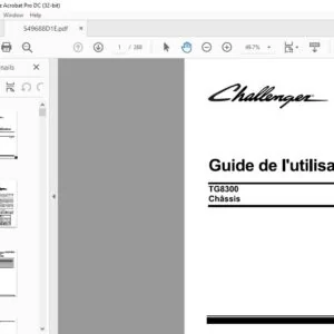 Challenger EU Applicators TG8300 Chassis Guide de I'utilisateur - PDF DOWNLOAD(FRENCH)