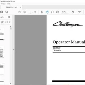 Challenger EU Applicators TG8300 Chassis Operator Manual - PDF DOWNLOAD