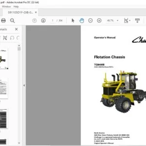 Challenger EU Applicators TerraGator TG8400B Flotation Chassis Operator’s Manual - PDF DOWNLOAD