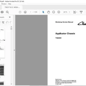 Challenger EU Applicators TerraGator TG8400C Flotation Chassis Workshop Service Manual 79037161C