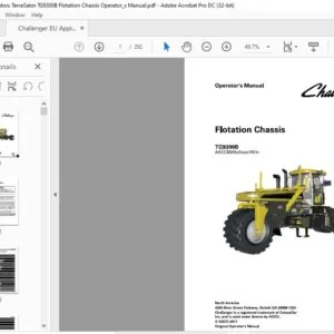Challenger EU Applicators TerraGator TG9300B Flotation Chassis Operator’s Manual