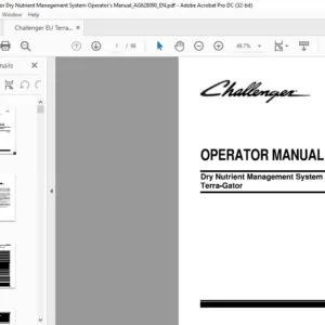 Challenger EU TerraGator Dry Nutrient Management System Operator's Manual AG628090