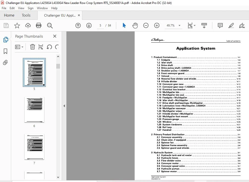 Challenger L4258G4 L4330G4 Application System Repair Time Schedule Manual - PDF DOWNLOAD - Image 3