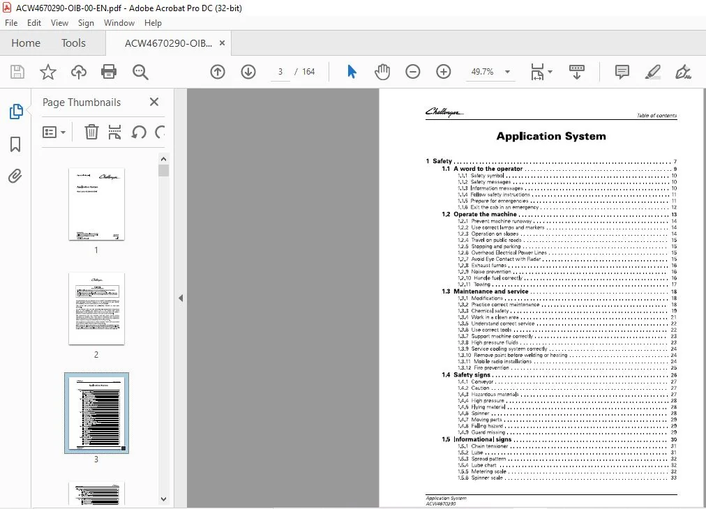 Challenger New Leader NL4330G4 Application System Operator's Manual ACW4670290 - Image 4