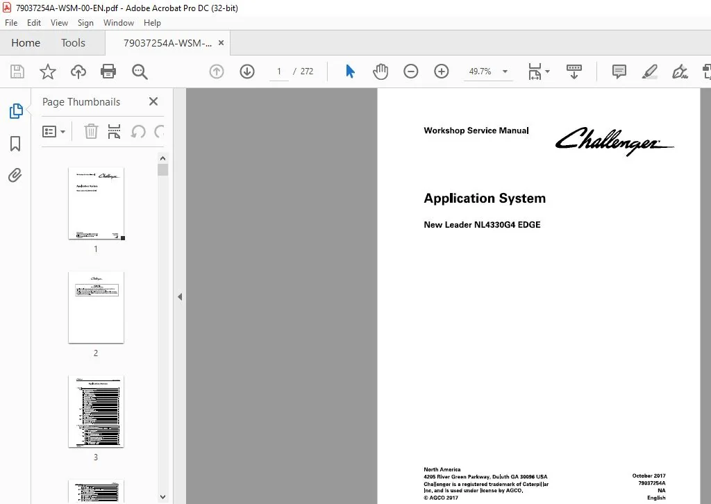 Challenger New Leader NL4330G4 EDGE Application System Workshop Service Manual - Image 3