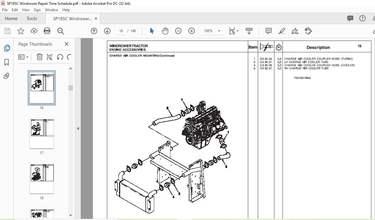 Challenger SP185C Windrower Repair Time Schedule Manual 79032861B - PDF DOWNLOAD - Image 3