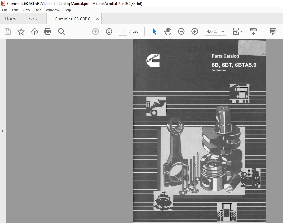 Cummins 6B 6BT 6BTA5.9 Parts Catalog Manual - PDF DOWNLOAD - Image 2