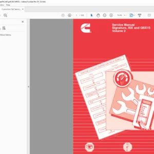 Cummins ISX & QSX 15 Service Manual Volume 2 - PDF DOWNLOAD